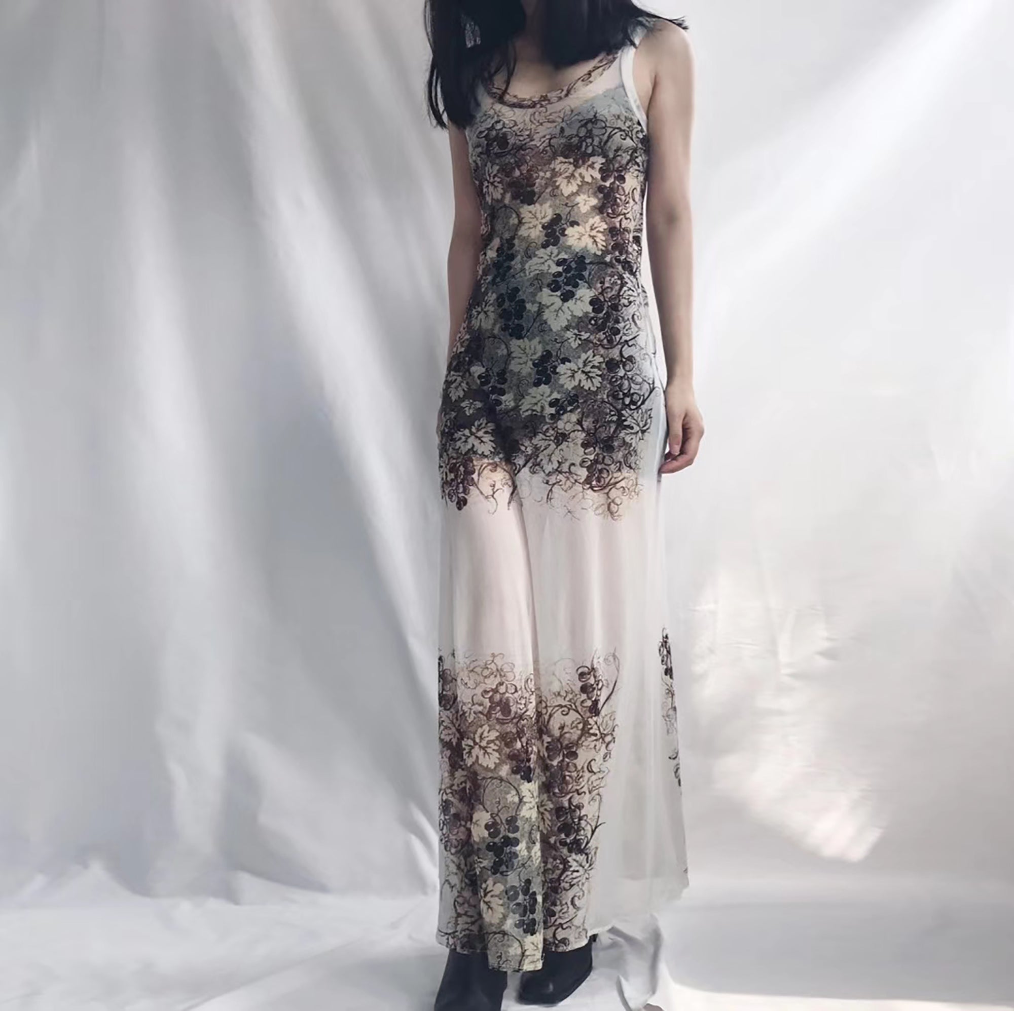 jean paul gaultier mesh dress Jean Paul Gaultier Floral Tank Mesh Dress – BOOPVINTAGE
