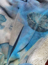 Load image into Gallery viewer, Jean Paul Gaultier Salvador Dali print mesh top in blue sheer stretch fabric