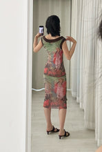 Load image into Gallery viewer, Back view of Jean Paul Gaultier Hindu Goddess mesh dress set