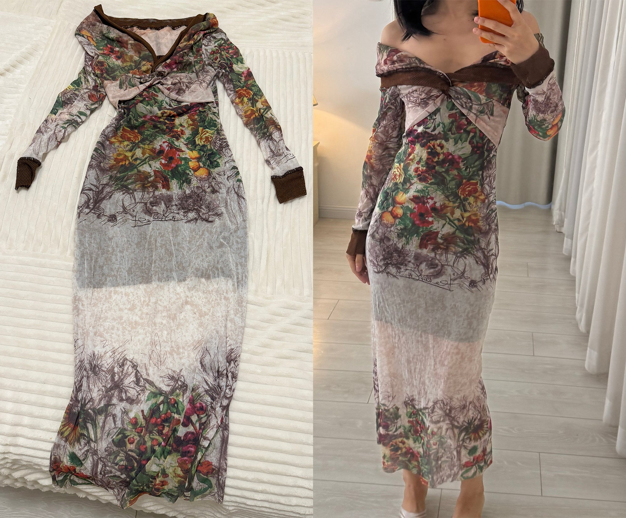 Jean Paul Gaultier Floral Mesh Dress – BOOPVINTAGE