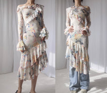 Load image into Gallery viewer, Vintage Jean Paul Gaultier mesh dress styled two ways with ruffle details