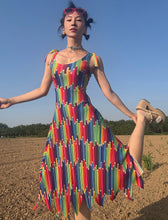 Load image into Gallery viewer, Issey Miyake pleats please rainbow pencil dress