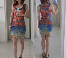 Load image into Gallery viewer, Jean Paul Gaultier Maille Carriage Print Mesh Short Dress