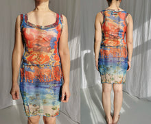 Load image into Gallery viewer, Jean Paul Gaultier Maille Carriage Print Mesh Short Dress