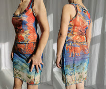 Load image into Gallery viewer, Jean Paul Gaultier Maille Carriage Print Mesh Short Dress