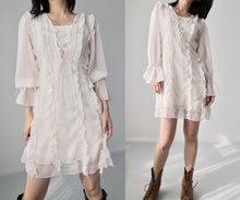 Load image into Gallery viewer, Vintage Ruffle Victorian Pirate Chiffon Dress