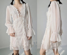 Load image into Gallery viewer, Vintage Ruffle Victorian Pirate Chiffon Dress