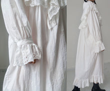 Load image into Gallery viewer, Vintage Cotton Jane Austin Victorian Sleep Dress