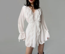 Load image into Gallery viewer, Vintage Ruffle Victorian Pirate Chiffon Dress