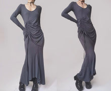 Load image into Gallery viewer, Vintage Smoke Ash Ruched Dress Set