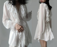 Load image into Gallery viewer, Vintage Ruffle Victorian Pirate Chiffon Dress