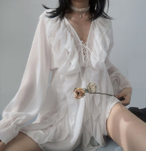 Load image into Gallery viewer, Vintage Ruffle Victorian Pirate Chiffon Dress