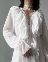 Load image into Gallery viewer, Vintage Ruffle Victorian Pirate Chiffon Dress