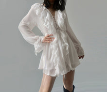 Load image into Gallery viewer, Vintage Ruffle Victorian Pirate Chiffon Dress