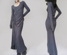 Load image into Gallery viewer, Vintage Smoke Ash Ruched Dress Set