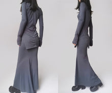Load image into Gallery viewer, Vintage Smoke Ash Ruched Dress Set