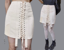 Load image into Gallery viewer, Vintage Bondage Corset Lingerie Cotton Skirt