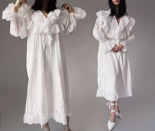 Load image into Gallery viewer, Vintage Cotton Jane Austin Victorian Sleep Dress