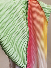 Load image into Gallery viewer, Vintage Rainbow Gradient Silk Patched Spaghetti Slip Dress