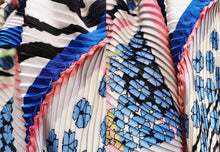 Load image into Gallery viewer, Vintage Cobalt Silk Print PatchedDress