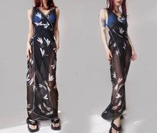 Load image into Gallery viewer, Vintage Alexander Mcqueen Silk Skull Black Wrap Dress