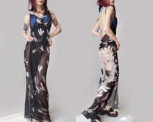 Load image into Gallery viewer, Vintage Alexander Mcqueen Silk Skull Black Wrap Dress
