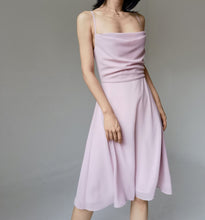 Load image into Gallery viewer, Vintage Dusty Pink Chiffon Flowy Dress