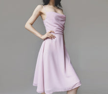 Load image into Gallery viewer, Vintage Dusty Pink Chiffon Flowy Dress