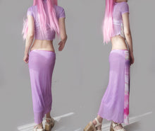 Load image into Gallery viewer, Vintage Sunset Mesh Y2K Tulip Print Dress