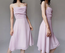 Load image into Gallery viewer, Vintage Dusty Pink Chiffon Flowy Dress
