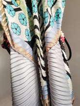 Load image into Gallery viewer, Vintage Futuristic Gradient Silk Patched Spaghetti Slip Dress