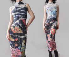 Load image into Gallery viewer, Vintage Artist Print Pleated dress