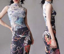 Load image into Gallery viewer, Vintage Artist Print Pleated dress