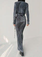 Load image into Gallery viewer, Vintage  Pleated Wrap Dress Set