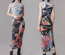 Load image into Gallery viewer, Vintage Artist Print Pleated dress