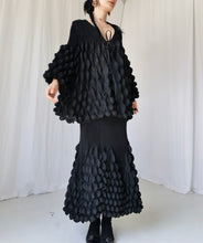 Load image into Gallery viewer, Issey Miyake black bubble top skirt dress set
