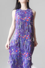 Load image into Gallery viewer, Purple Issey Miyake fringe pleats please dress
