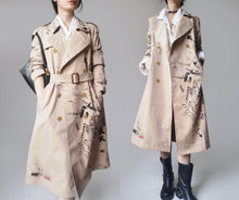 Load image into Gallery viewer, Vintage Burberry Nova Check Artist Graffiti Trench Coat
