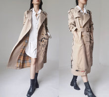 Load image into Gallery viewer, Vintage Burberry Nova Check Artist Graffiti Trench Coat
