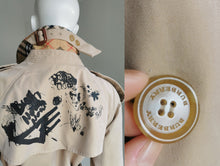 Load image into Gallery viewer, Vintage Burberry Nova Check Artist Graffiti Trench Coat
