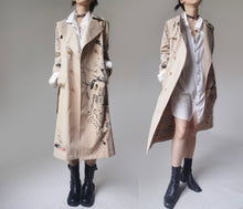 Load image into Gallery viewer, Vintage Burberry Nova Check Artist Graffiti Trench Coat
