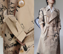 Load image into Gallery viewer, Vintage Burberry Nova Check Artist Graffiti Trench Coat

