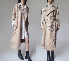 Load image into Gallery viewer, Vintage Burberry Nova Check Artist Graffiti Trench Coat
