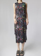 Load image into Gallery viewer, Black Issey Miyake fringe pleats please dress
