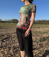Load image into Gallery viewer, Jean Paul Gaultier VTG Oriental Scene mesh top
