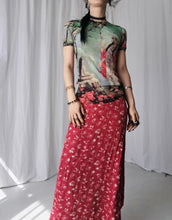 Load image into Gallery viewer, Vintage Jean Paul Gaultier 1998 Hindu Goddess Green Mesh Top
