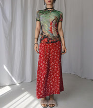 Load image into Gallery viewer, Vintage Jean Paul Gaultier 1998 Hindu Goddess Green Mesh Top
