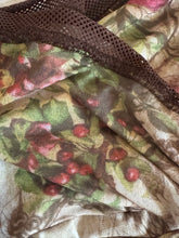 Load image into Gallery viewer, Jean Paul Gaultier SS1999 floral mesh dress interior showing fabric, signature seam construction 
