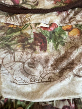 Load image into Gallery viewer, Jean Paul Gaultier SS1999 floral mesh dress detail showing printed Gaultier signature and signature back hanger loop
