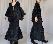 Load image into Gallery viewer, Issey Miyake black bubble top skirt dress set
